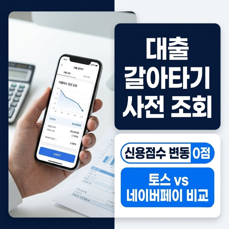 토스, 네이버페이 대출 갈아타기 조회, 신용점수 안 깎일까?