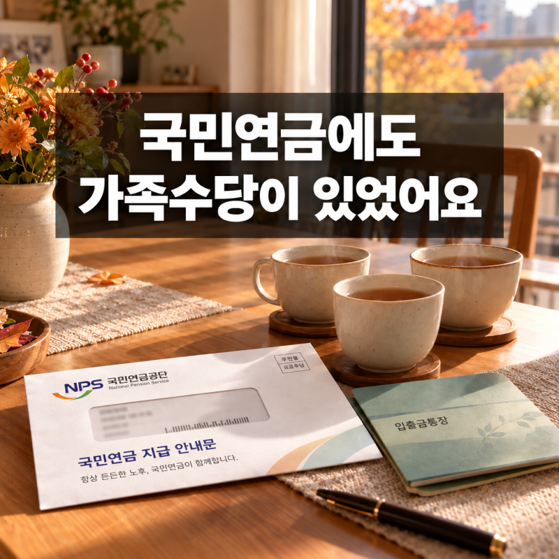 국민연금에도 가족수당이 있었어요 — 배우자 있으면 연 30만원 더, 부모님 모시면 연 20만원 ....