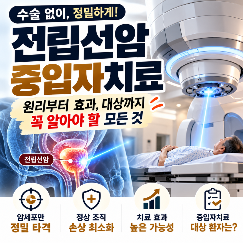 전립선암 중입자치료란? 수술 없이 치료 가능할까, 효과·대상·부작용 총정리