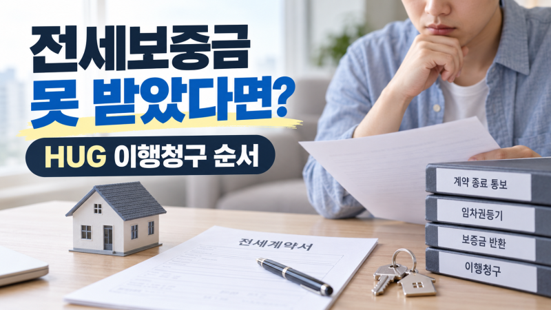 HUG 전세보증금 반환보증 이행청구 방법｜계약 종료 통보·임차권등기·필요서류 순서