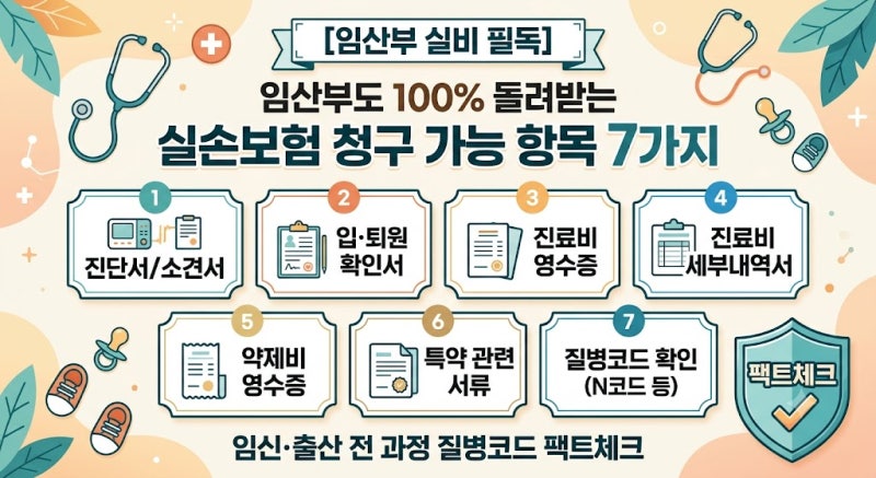"임신 중 병원비는 실비 전액 면책이라고요?" 임산부도 100% 돌려받는 실손보험 청구 가능 항....
