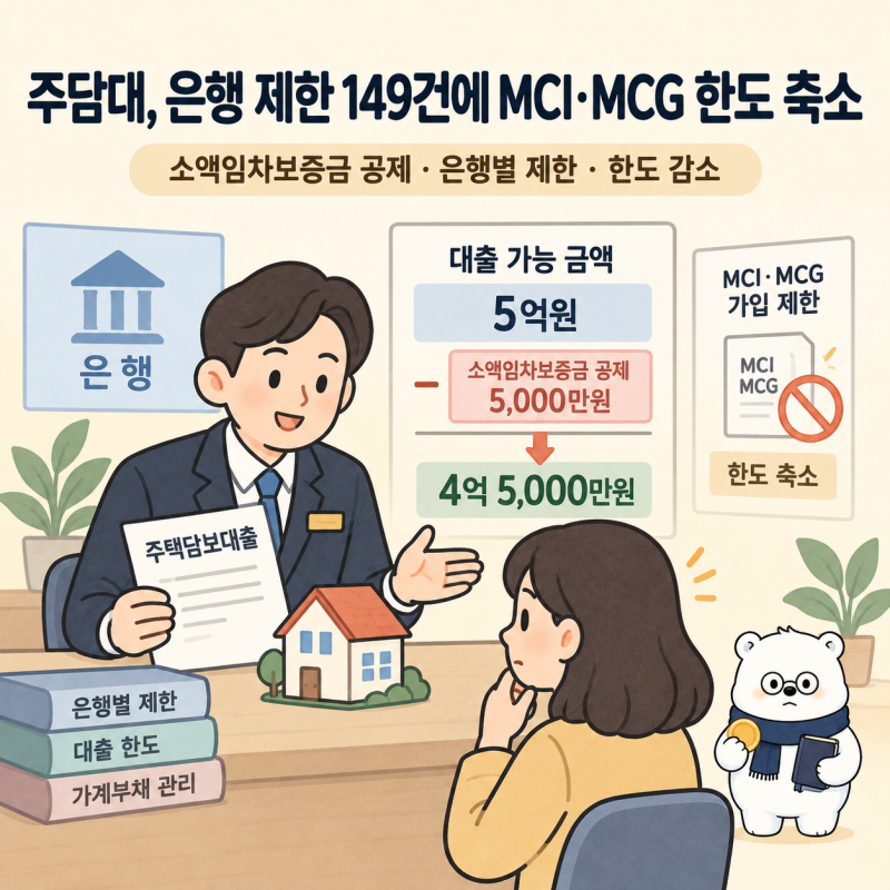 은행들이 보험·보증 가입을 잇달아 막았다, 주담대 MCI MCG 중단 한도 감소 이유는?