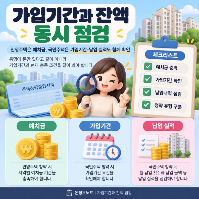 청약 예치금 기준, 거주지역과 전용면적별 금액 확인