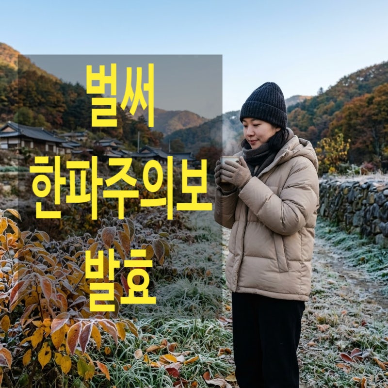 벌써 한파주의보 라니... 깜짝 발표, 2005년 이후 가장 이른 기록