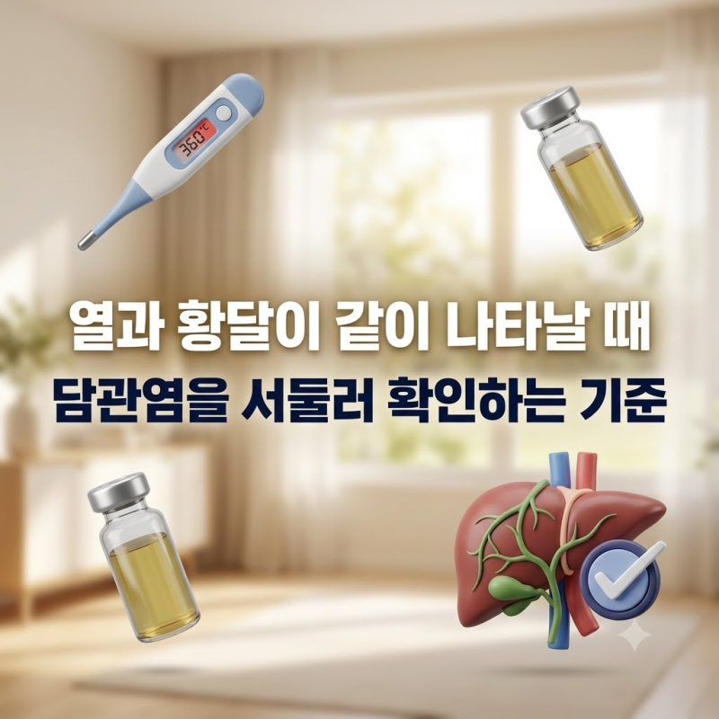 열과 황달이 같이 나타날 때 담관염을 서둘러 확인하는 기준