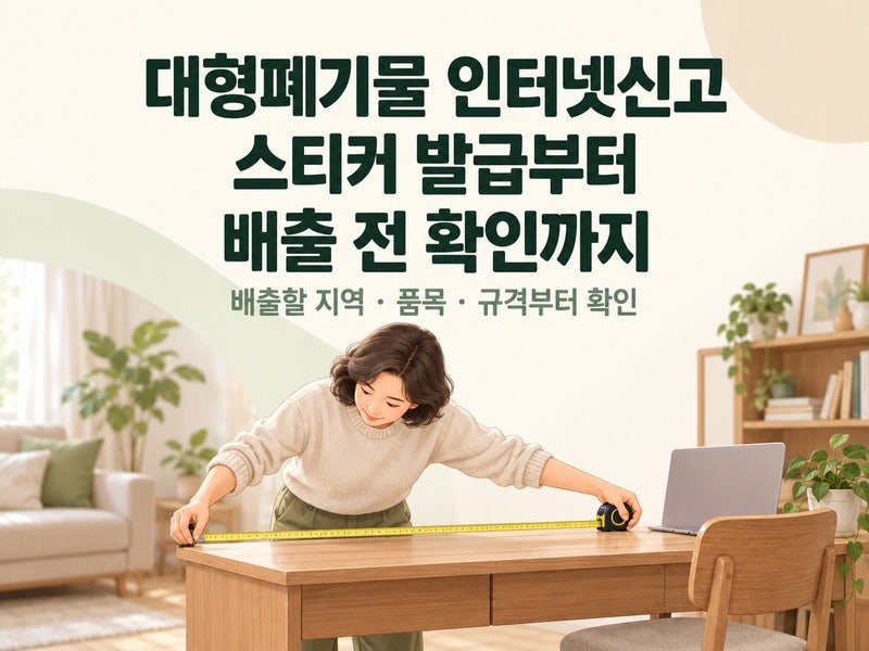 대형폐기물 인터넷신고｜스티커 발급부터 배출 전 확인까지