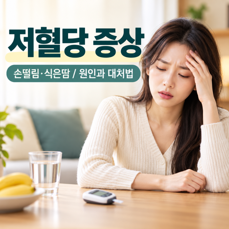 저혈당 증상, 손떨림·식은땀부터 원인과 대처법까지