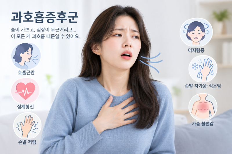 갑자기 숨차고 손저림, 과호흡증후군 알아보기