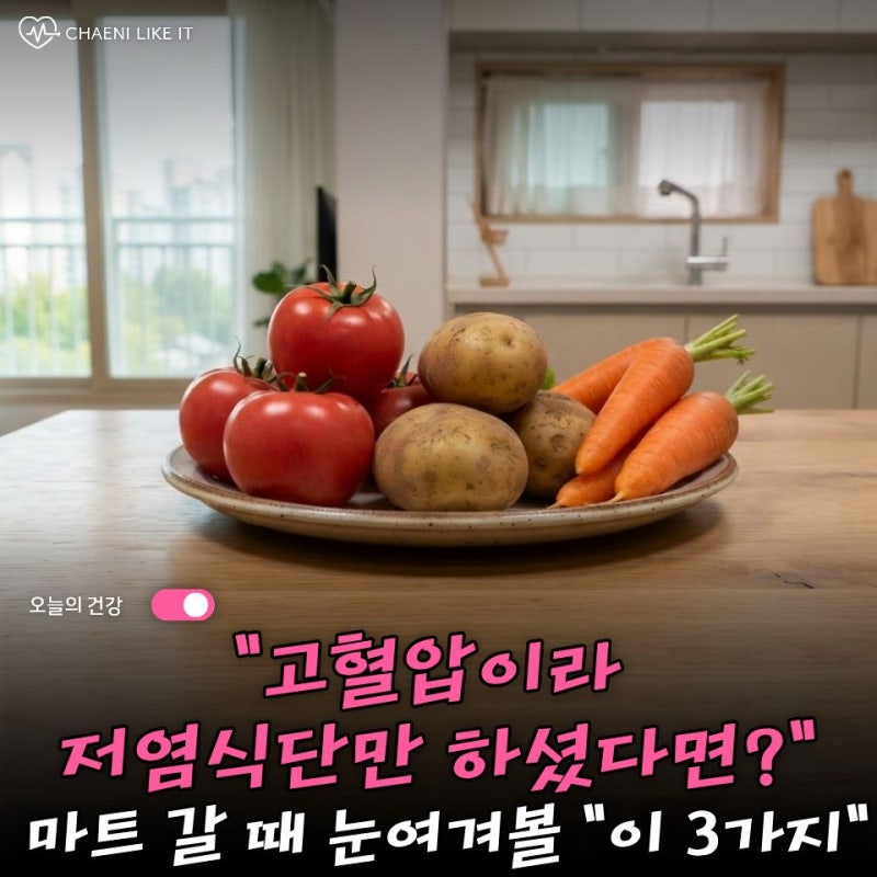 "혈압 높다고 짠 음식만 조절하셨나요?" 고혈압 식단에 챙겨볼 채소 3가지