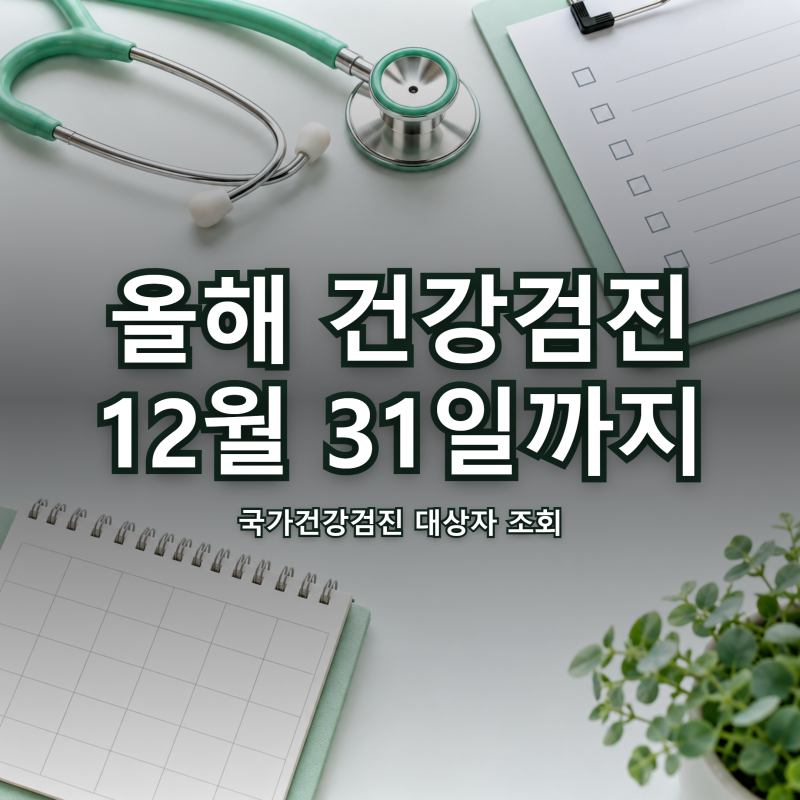 국가건강검진 대상자 조회 "올해 안 받으면 과태료?" 12월 31일까지 확인법
