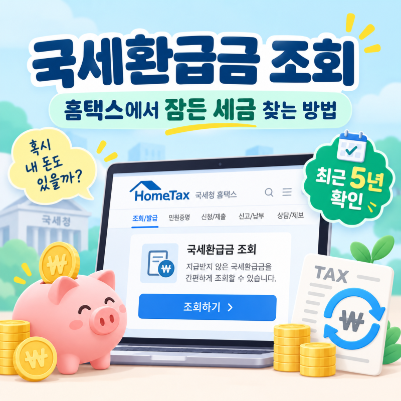 국세환급금 조회 안 해봤다면? 홈택스에서 잠든 세금 찾는 방법