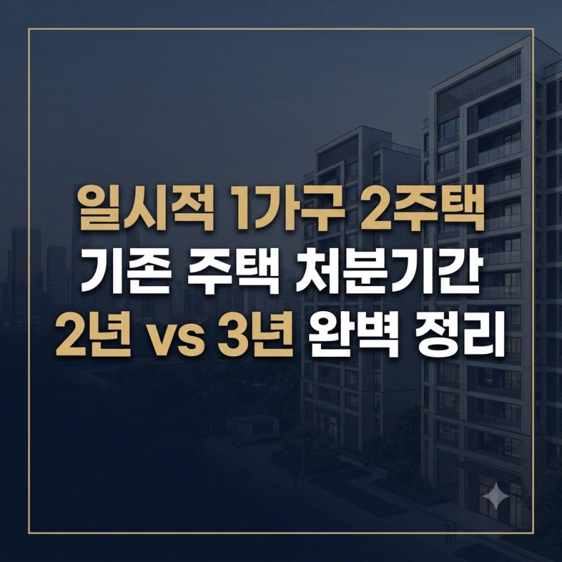 [부동산 정보] 일시적 1가구 2주택, 기존주택 처분기한 2년일까 3년일까? (양도세 비과세 핵심 ....