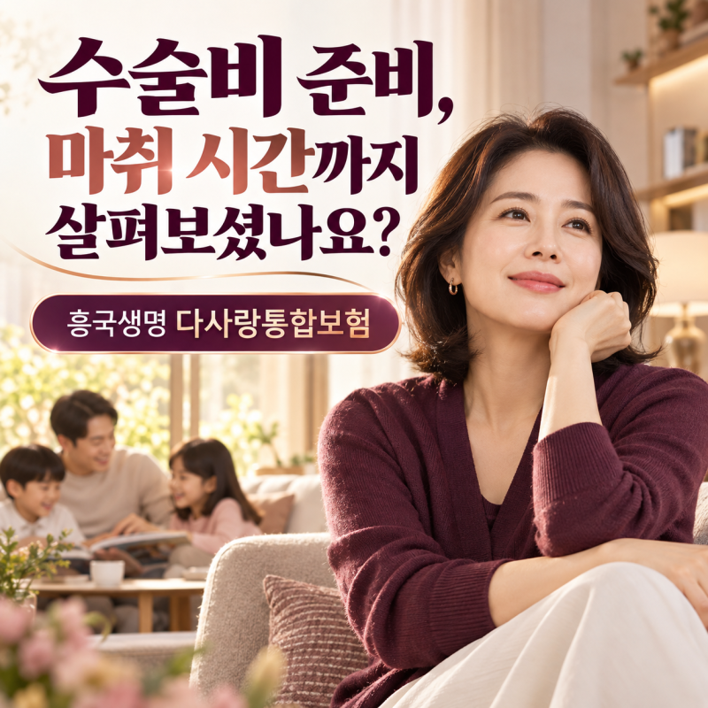흥국생명 다사랑통합보험, 수술비를 준비할 때 전신마취 시간도 살펴야 할까요?
