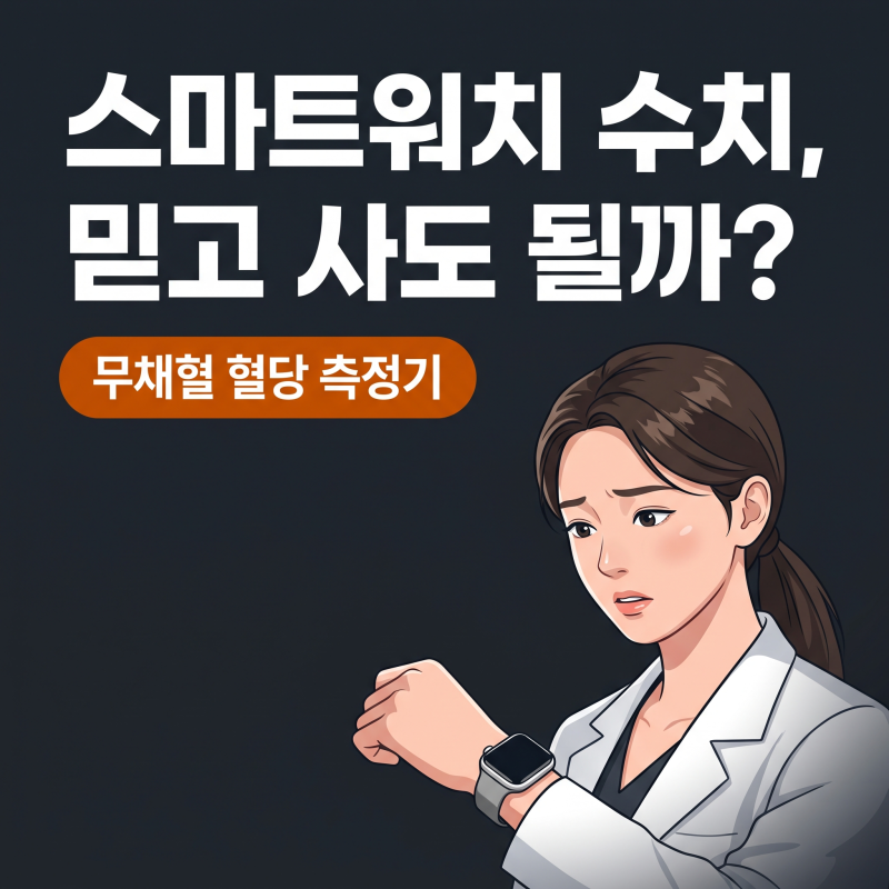 무채혈혈당측정기 선택 전, 스마트워치 수치 정말 믿어도 될까