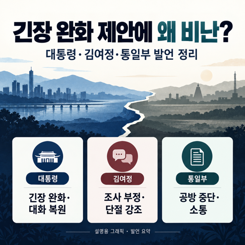 김여정, 이재명 대통령에 ‘자작광대극’ 비난…긴장완화 발언에 무슨 반응?