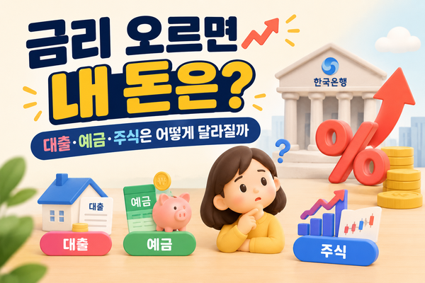 한국은행 금리 인상, 대출·예금·주식에 무슨 일이? 내 돈은 어떻게 달라질까?