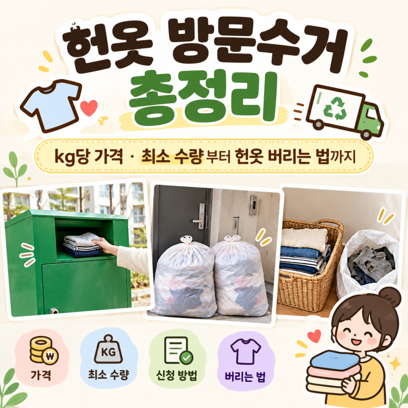 헌옷 방문수거 총정리 kg당 가격·최소 수량부터 헌옷 버리는 법까지