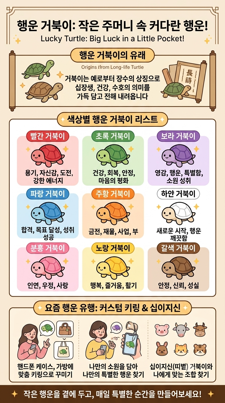 행운 거북이 리스트 색깔 의미