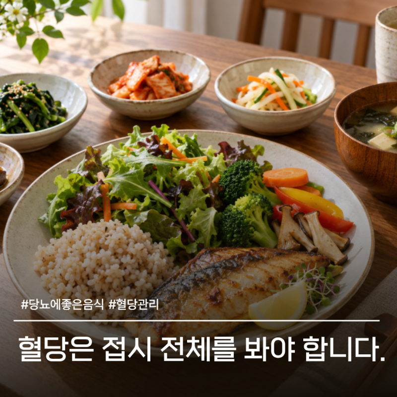 “혈당 걱정돼 밥부터 줄였다면…” 당뇨에 좋은 음식, 한 끼 구성에서 먼저 볼 것