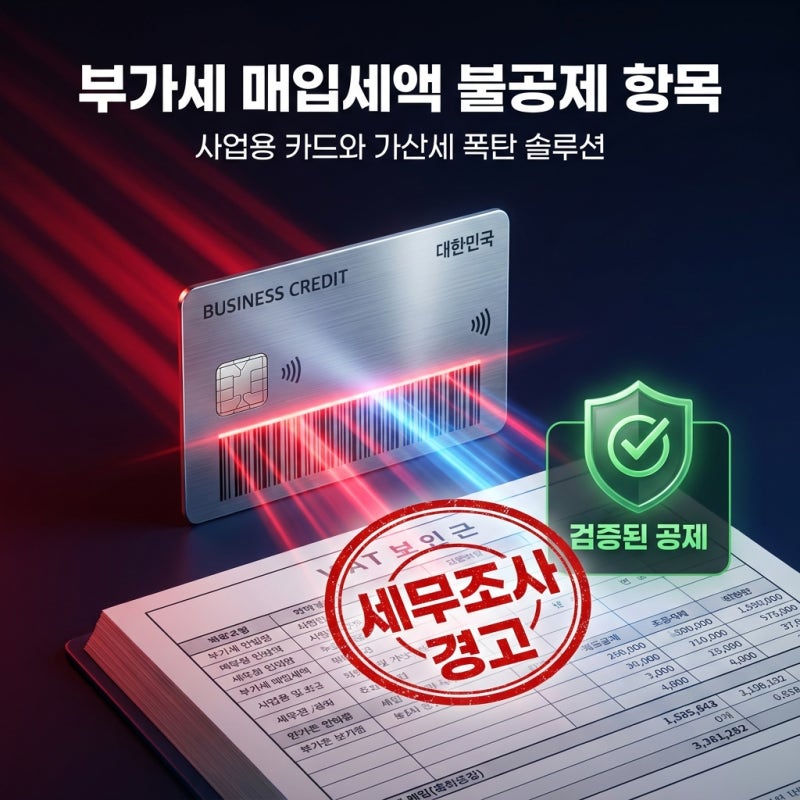 부가세 매입세액 불공제 항목, 사업용 카드와 가산세 폭탄 솔루션