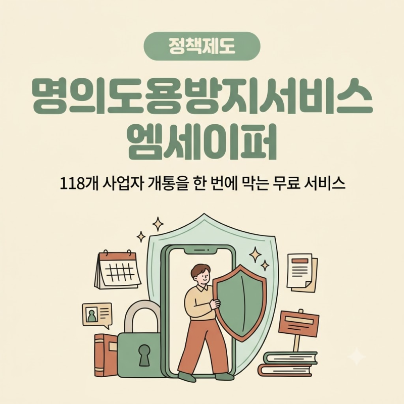 명의도용방지서비스 신청 방법 2026, 엠세이퍼 가입제한까지 경로별 정리