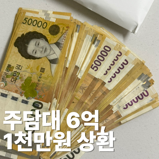 주담대 6억, 원금 1천만원 상환하는 데 걸린 시간