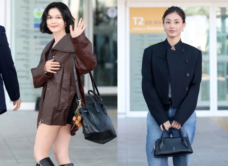 같은 날 파리행인 줄 알았는데, 알고 보니 "완전 딴판인 출국룩"? 김유정·트와이스 지효 공항....