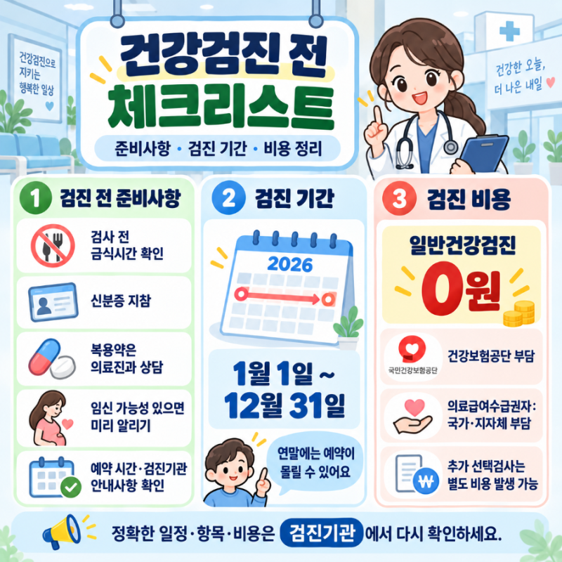 [2026 건강검진 대상자 조회] 2026 국가건강검진 대상자 국민건강보험 조회방법, 검진기간, 비....