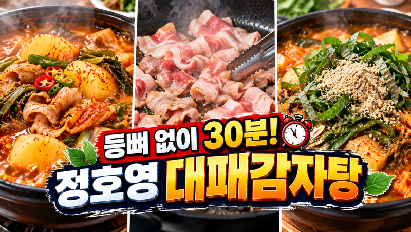 등뼈 없이 감자탕이 된다고? 정호영 셰프 대패감자탕｜30분 초간단 레시피