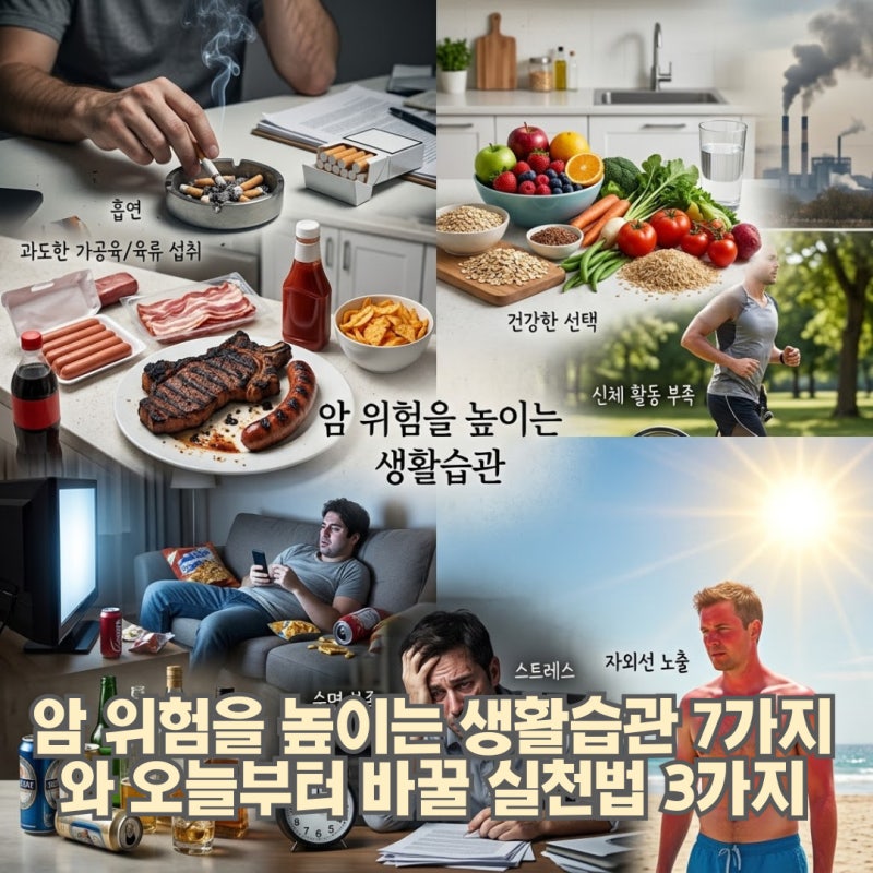 암 위험을 높이는 생활습관 7가지와 오늘부터 바꿀 실천법 3가지