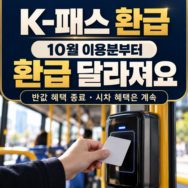 "9월까진 5만원 돌려받았는데" 10월부터 K-패스 환급이 이만큼 줄어요
