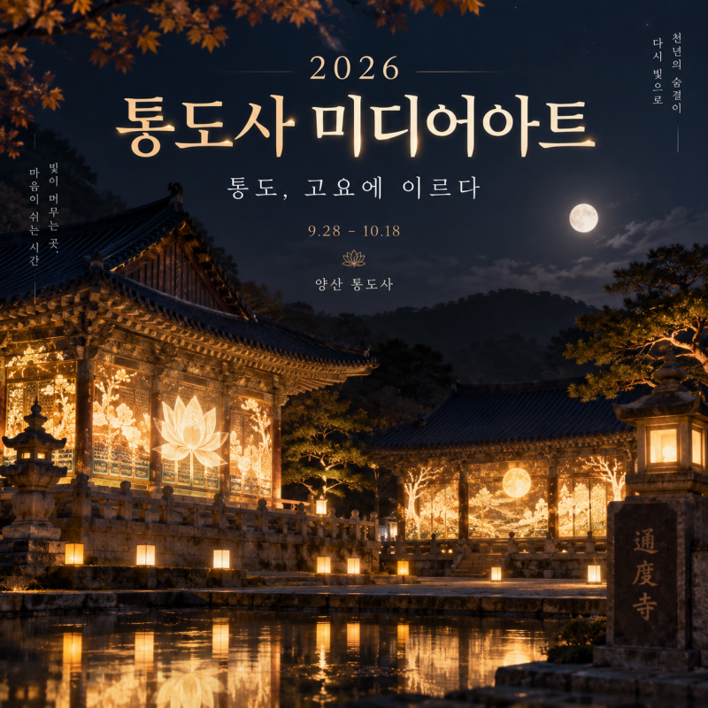 2026 양산 10월가볼만한곳 통도사 미디어아트 축제 일정 주차 시간 마음의 꽃 관람코스 총정리