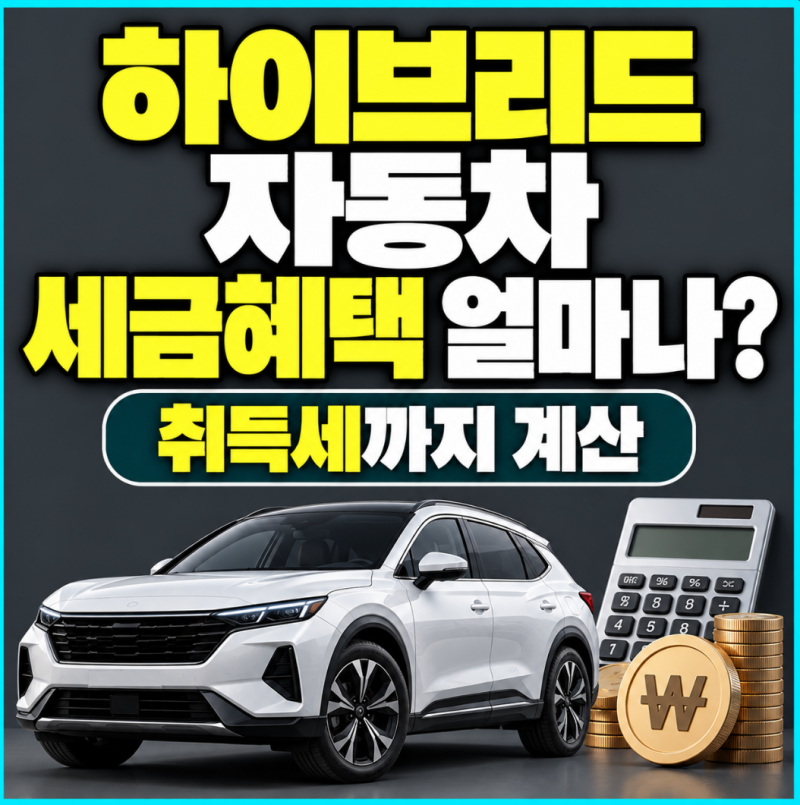 하이브리드 자동차 세금혜택 얼마나 받을까? 취득세까지 계산