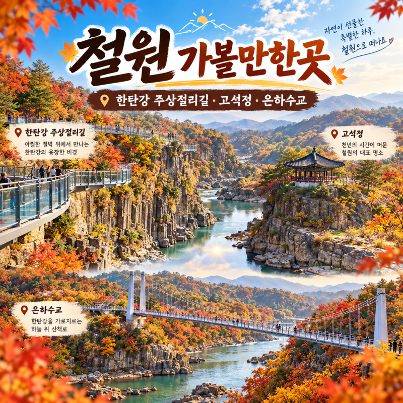 철원 가볼만한곳｜한탄강 주상절리길·고석정·은하수교 당일치기 코스