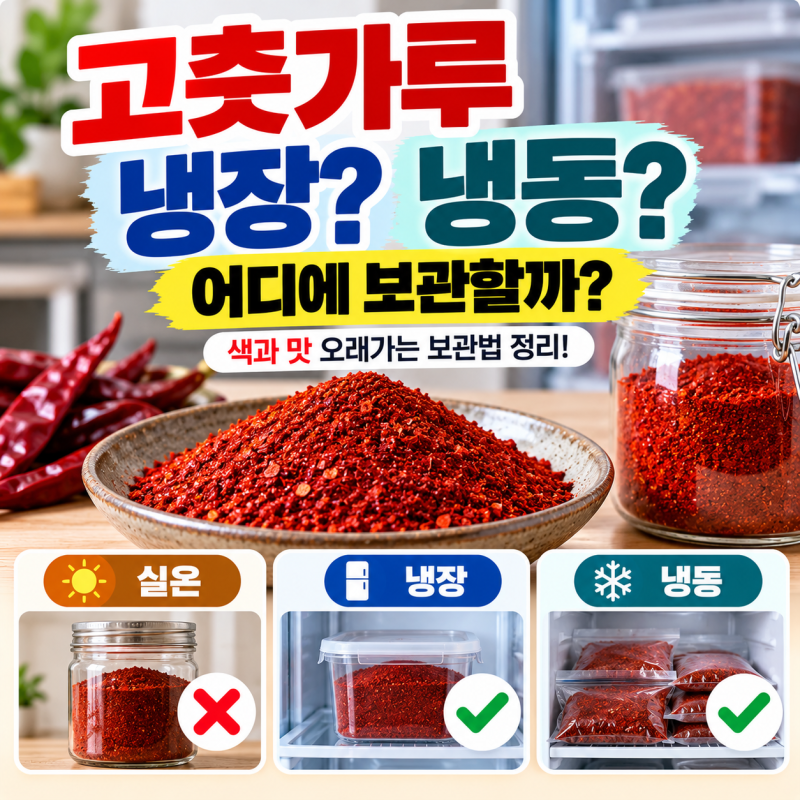 고춧가루 냉장고에 그냥 넣으면 안 돼요｜1년 두고 먹는 보관법