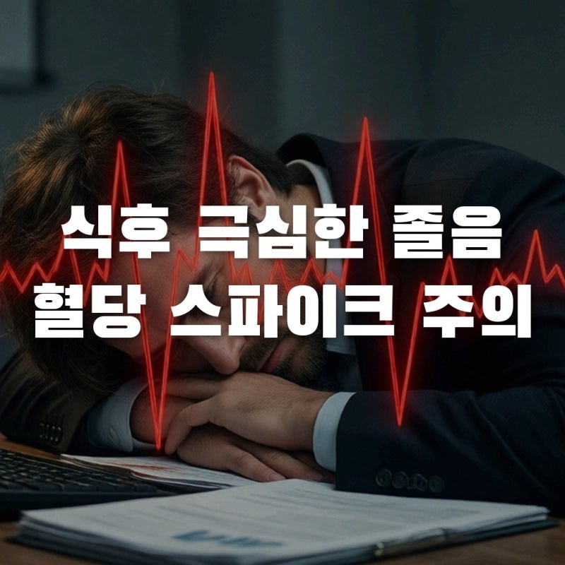 식후 졸음 원인, 단순 식곤증일까? 혈당 스파이크 증상 자가진단법
