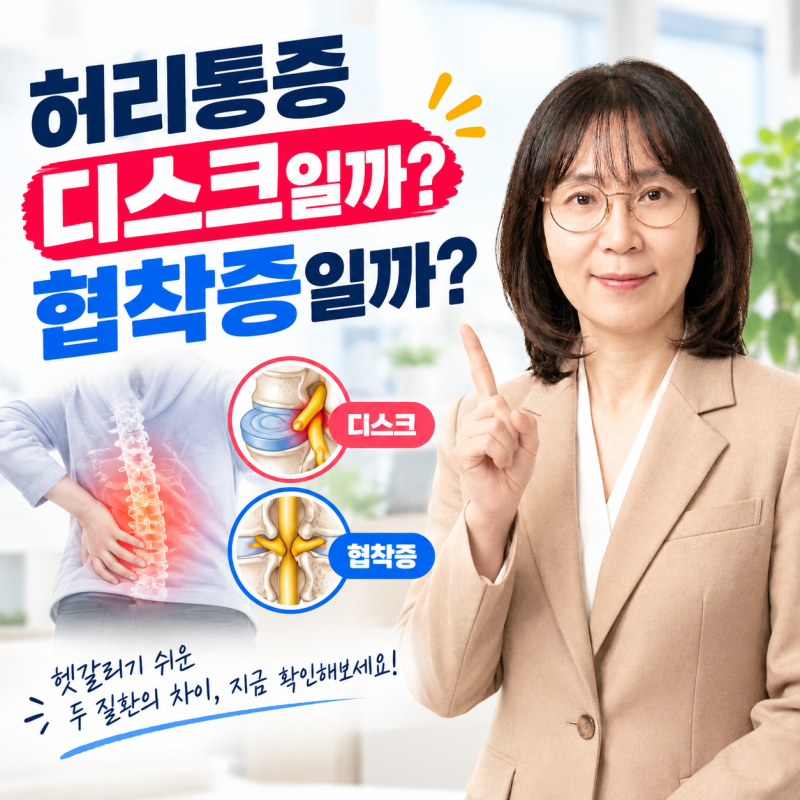 걷다 쉬면 괜찮아지는 허리 통증 디스크일까 협착증일까