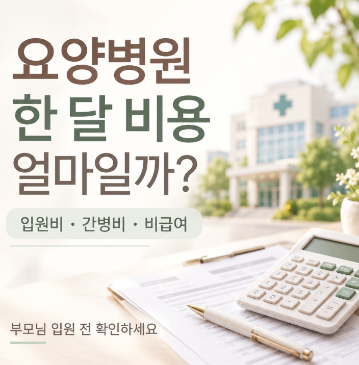 (1편) 요양병원 한 달 비용 얼마일까?｜입원비·간병비·비급여 구분하기