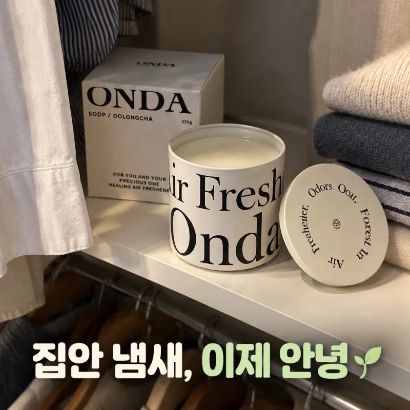 온다숲 힐링 탈취제 우롱차향 330g 옷장 화장실 고체 디퓨저 솔직 정리