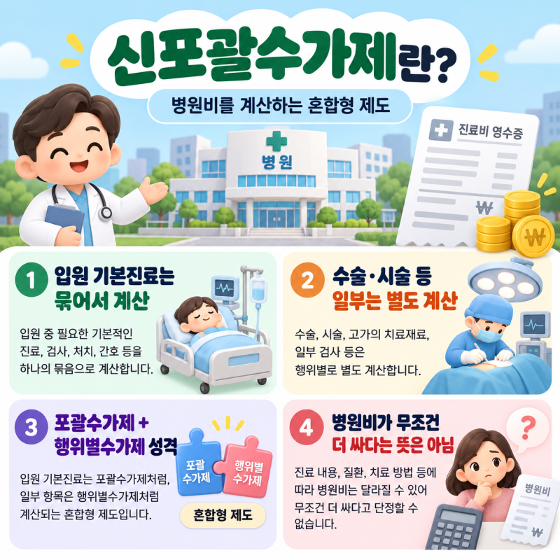 신포괄수가제 병원이면 병원비가 싸질까? 포괄·비포괄 뜻부터 쉽게 정리