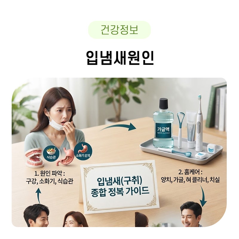 입냄새원인과 제거, 치료방법이 궁금하다면