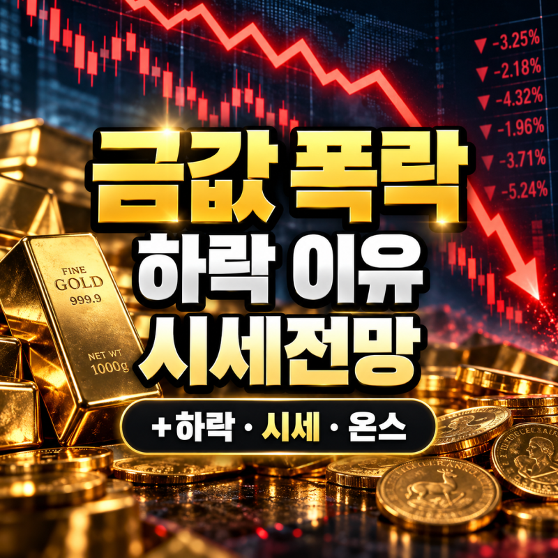 금값 폭락 하락 이유 시세전망(+하락, 급락, 온스)