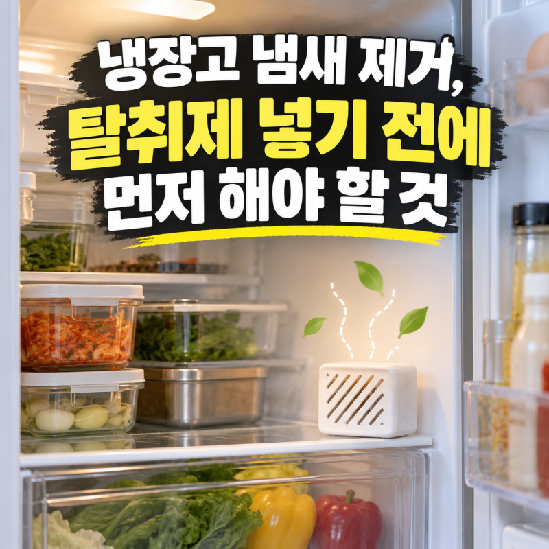 냉장고 냄새 제거, 탈취제 넣기 전에 먼저 해야 할 것