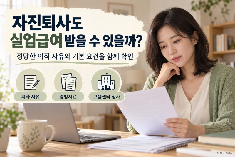 자진퇴사 실업급여 조건, 인정되는 사유와 준비할 서류