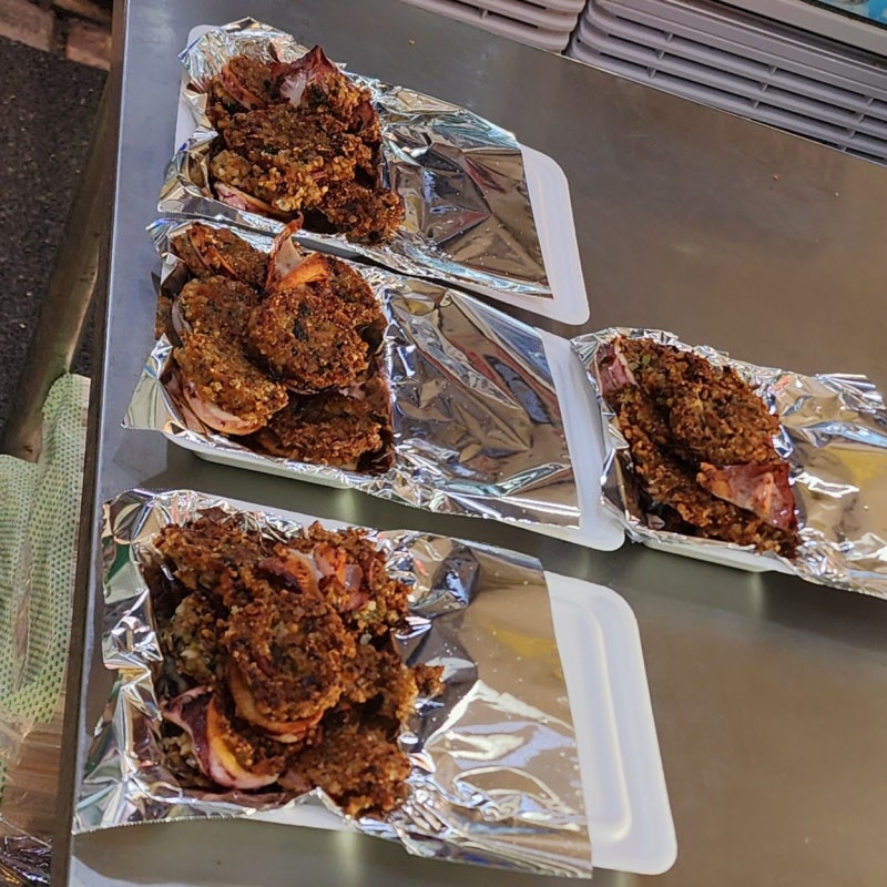속초 대포항 맛집 모녀가리비, 바삭한 누룽지 오징어순대 포장 웨이팅
