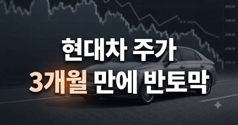 고점 78만원에서 35만원으로, 현대차 주가 반토막 이후 2026 하반기 전망