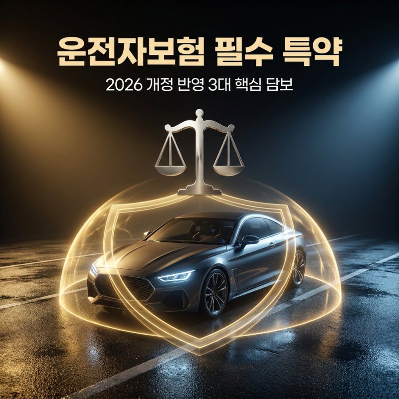 운전자보험 필수 특약 3가지! 2026 개정 반영, 1만 원대 리모델링 총정리