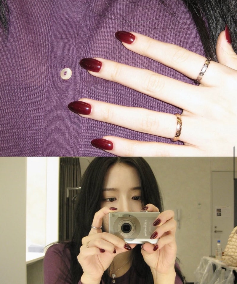 카리나·안유진도 했다, 가을네일은 결국 돌고 돌아 버건디