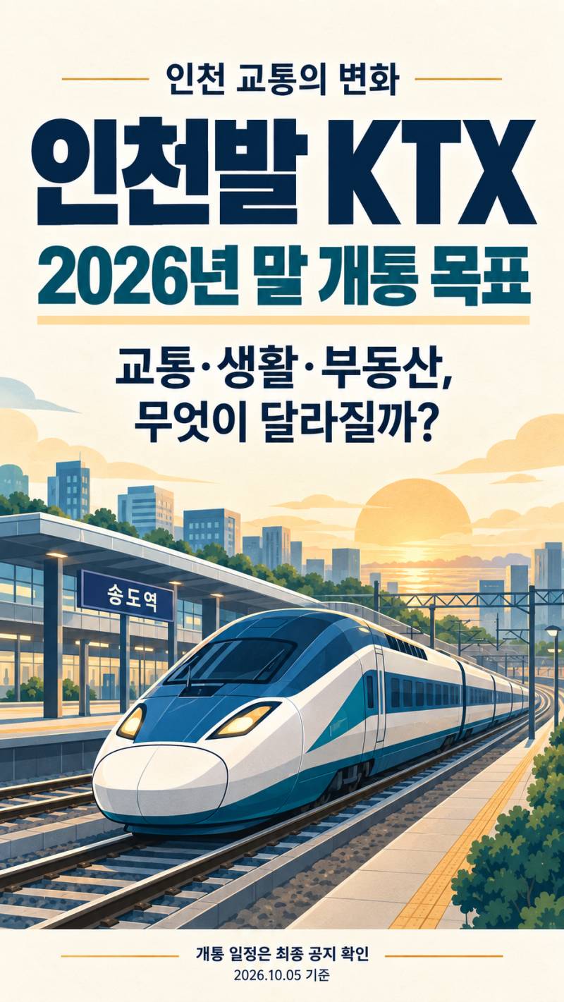 인천발 KTX, 12월 개통 목표…송도역에서 달라질 교통·생활·부동산