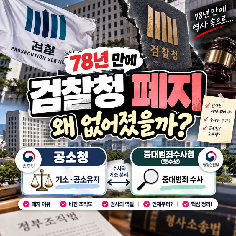 검찰청 폐지 78년만에 왜 없어진 걸까?ㅣ 공소청·중수청 출범까지 총정리
